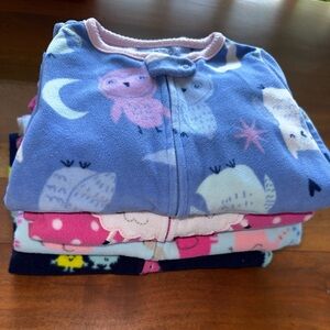 Carter’s Fleece Zipper Pajamas Bundle 18m